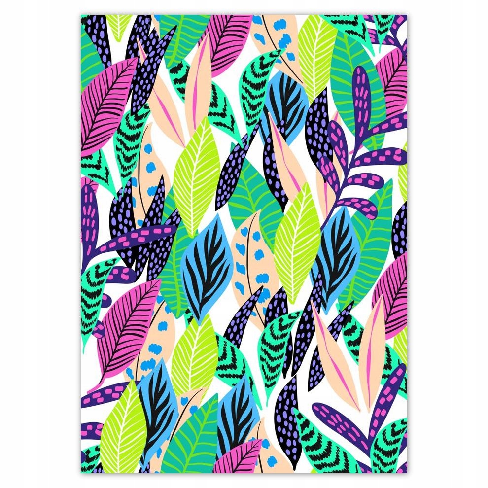 

Naklejki 50x70 Kolorowa kompozycja Liść