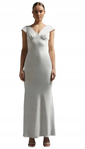 Coast Dámské Šaty Bílé Maxi Rovné 46 Ofi