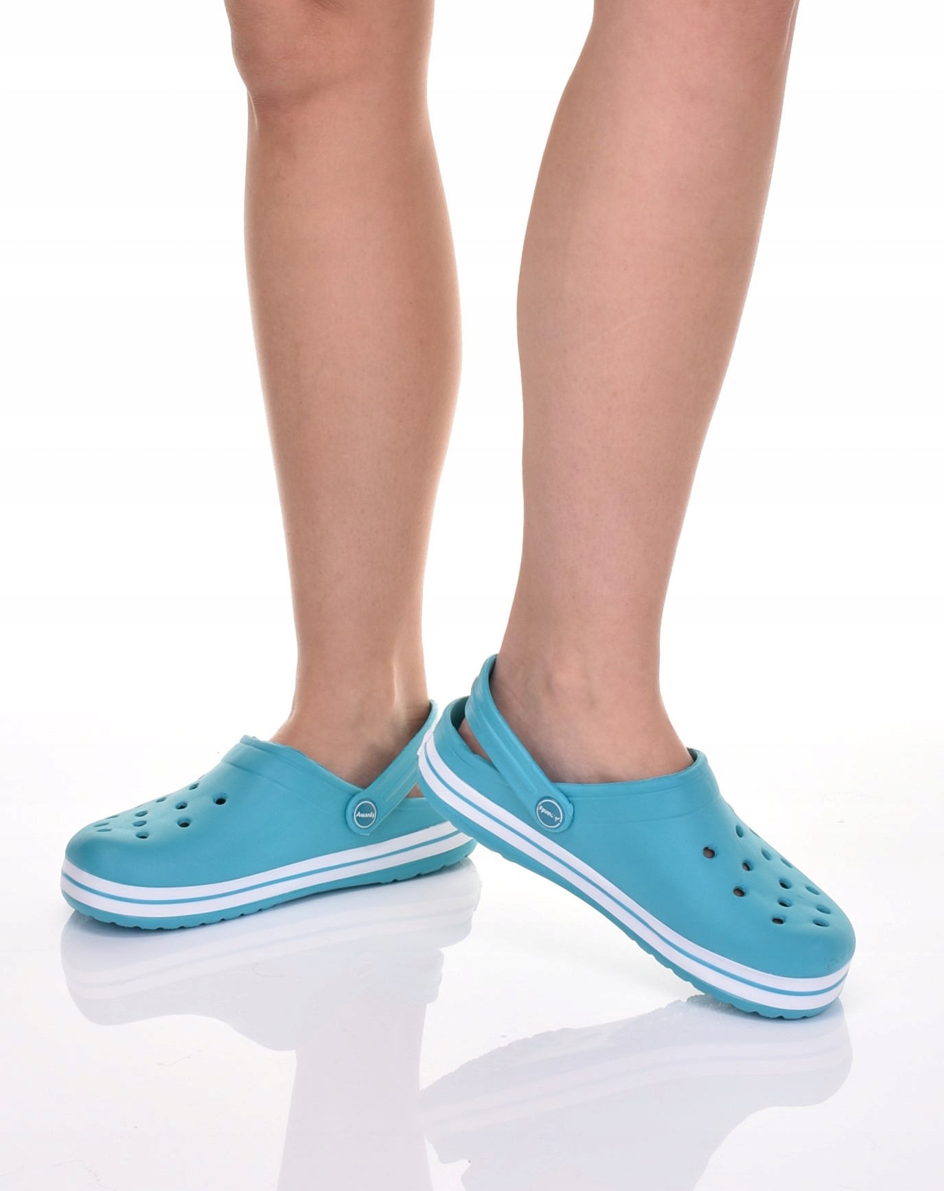 LEKKIE KLAPKI DAMSKIE KROKSY CHODAKI PRZEWIEWNE Z PIANKI SOLIDNE Kolor niebieski