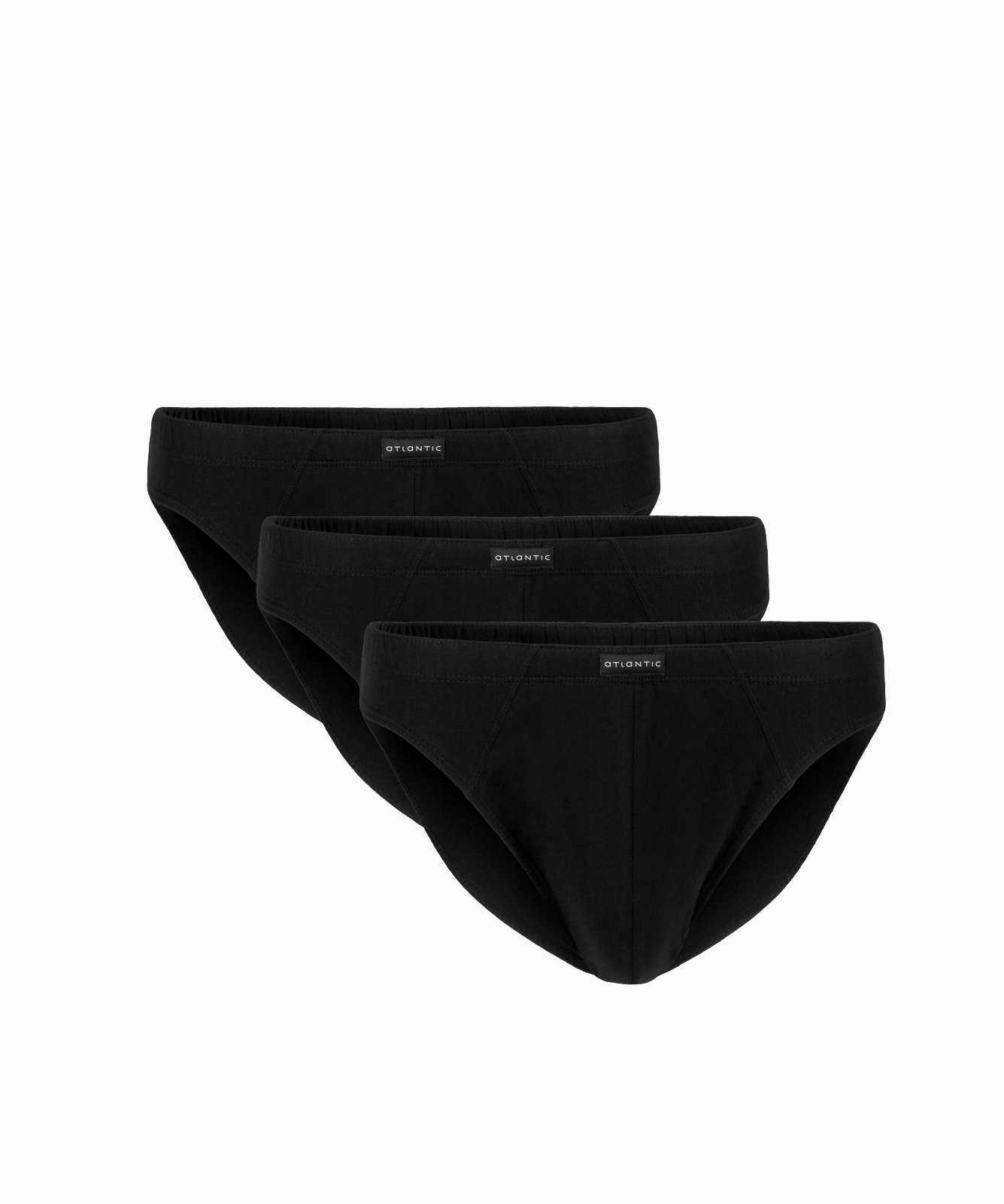

3-PACK Slipy męskie Atlantic - Basic, czarne r. M