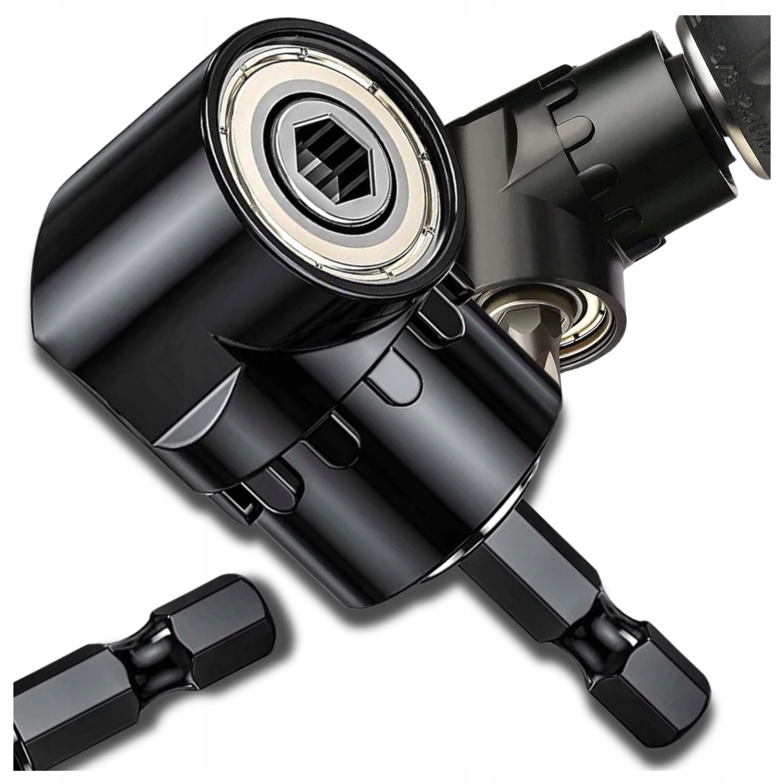 Adapter do narzędzi wkrętarki wiertarki uchwyt kątowy nasadka bit 1/4 Hex