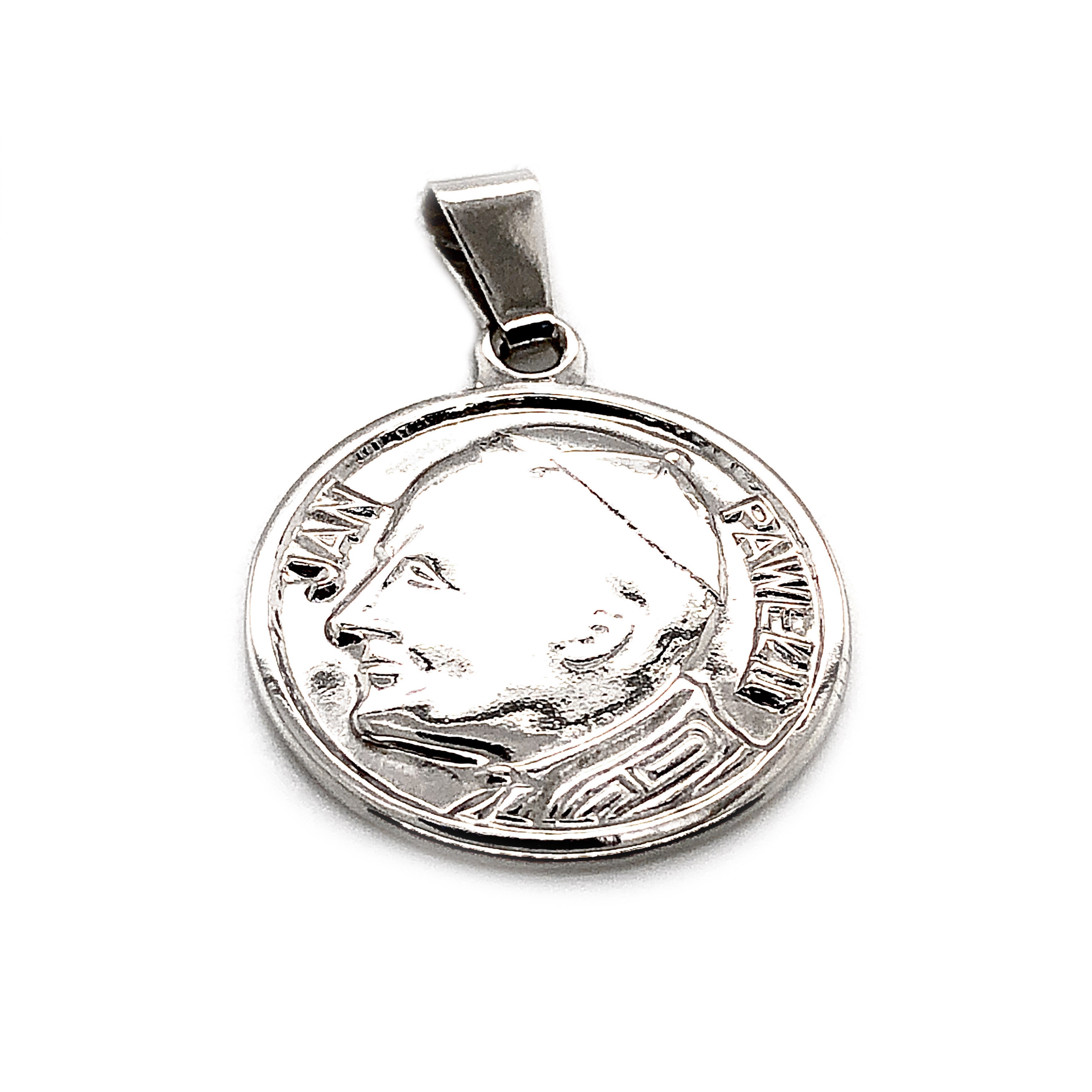 Stříbrný medailon se svatým Janem Pavlem II. Ag 925