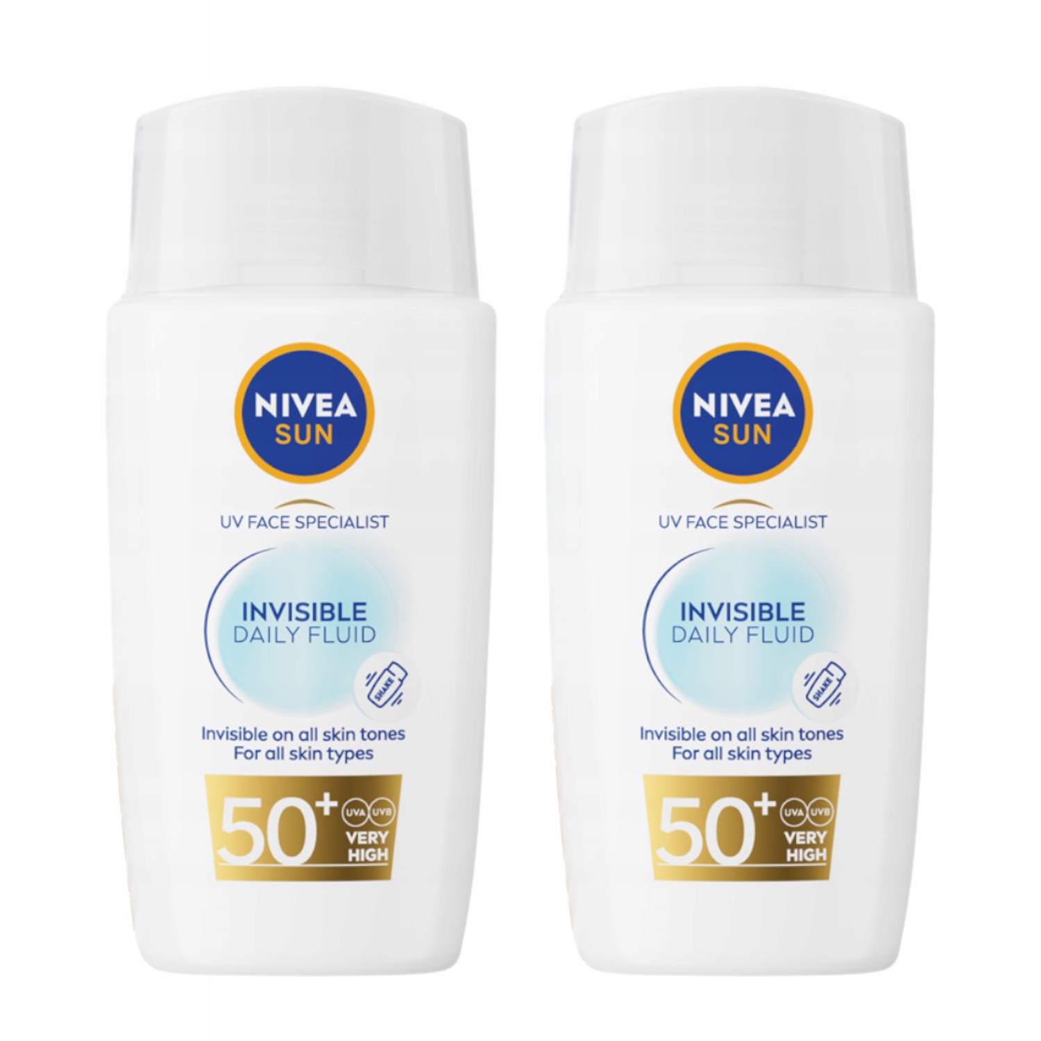 Nivea Sun Uv Face Fluid opalovací podklad na obličej SPF50 40 ml x2