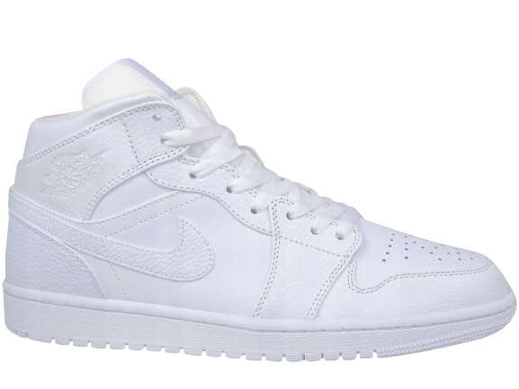 Boty Nike Air Jordan 1 MID velikost 52,5 bílá kožená stélka 34,5 cm