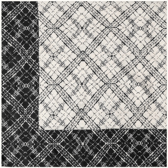 Šátek teplý velký Elegantní šál 105 x 105 cm Vlna s hedvábím oboustranná