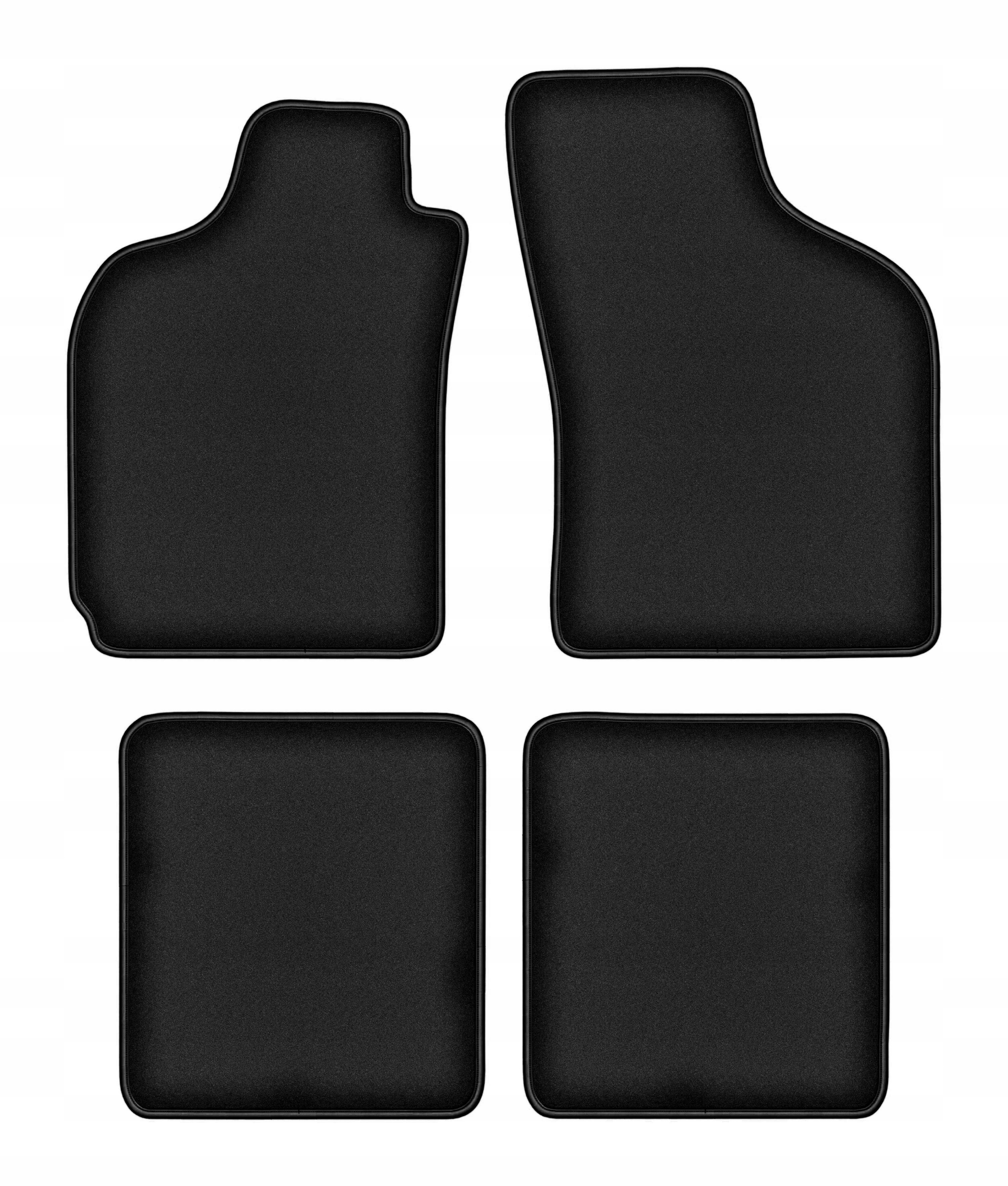 Velúrové koberčeky pre Fiat Palio 1996-2004 komplet Durban čierne 4 ks