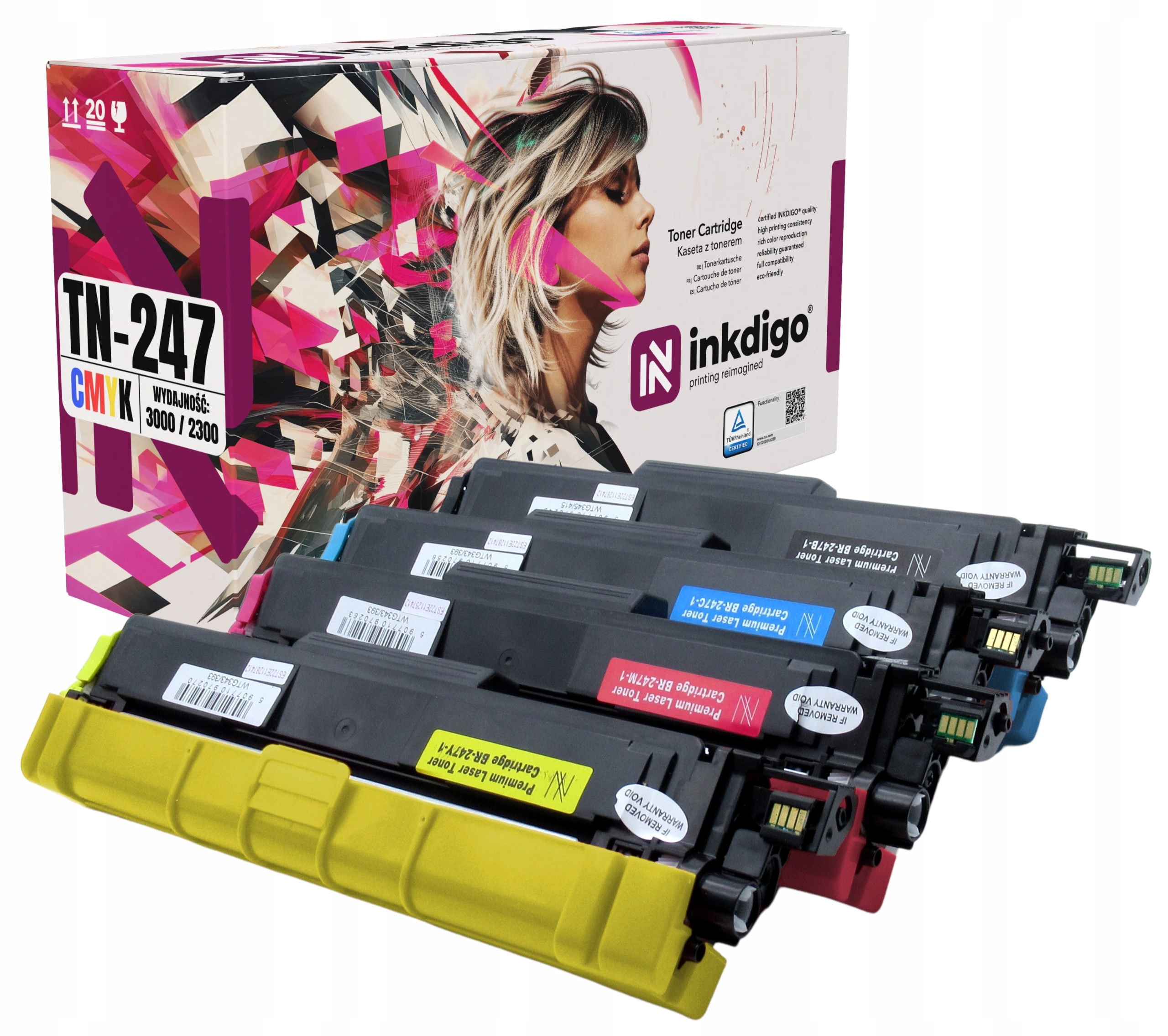 Tn 247 XL 4x toner do tiskárny Brother DCP-L3510cdw Dcp L3550cdw HL-L3210CW