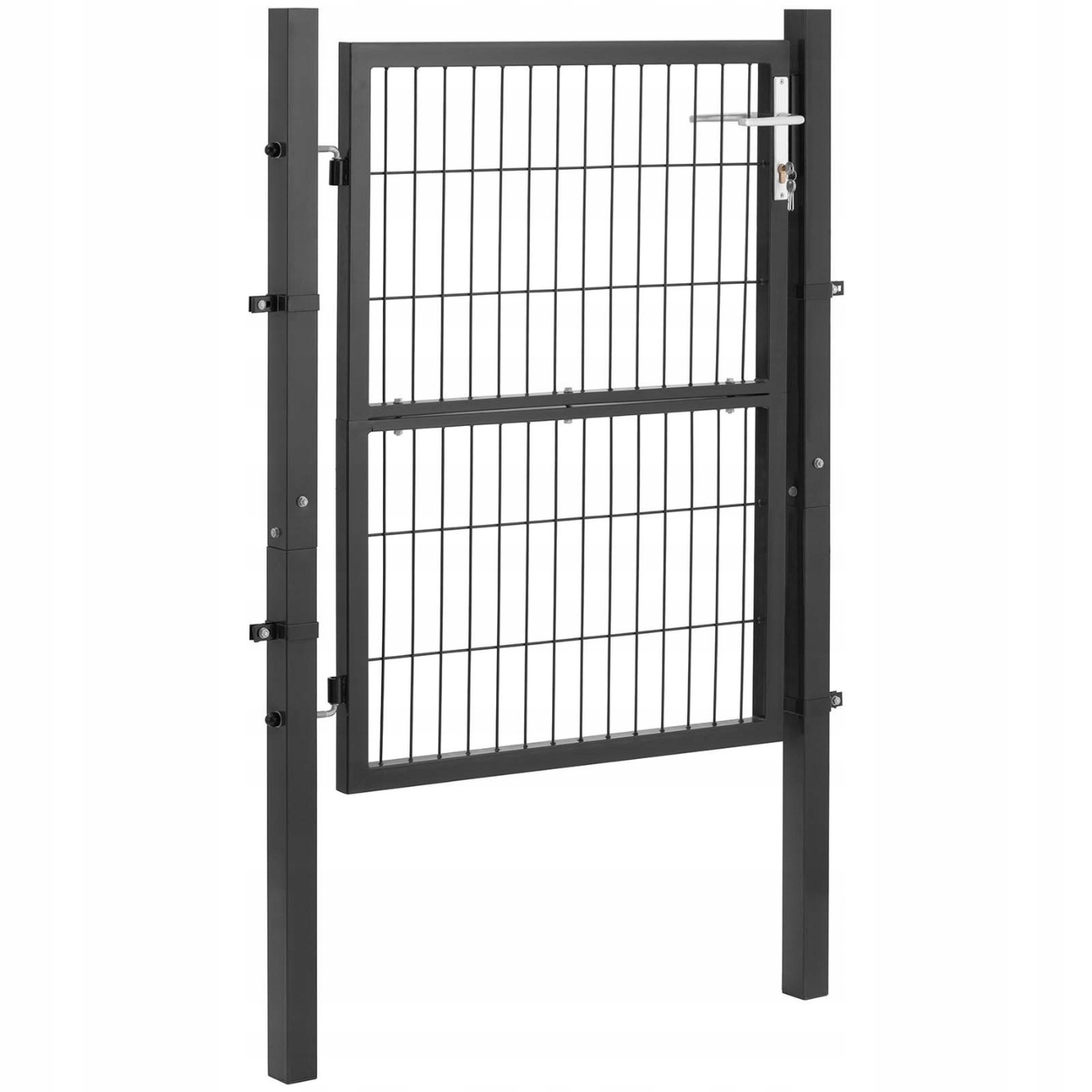 FURTKA BRAMKA OGRODOWA AŻUROWA STALOWA 3 KLUCZE