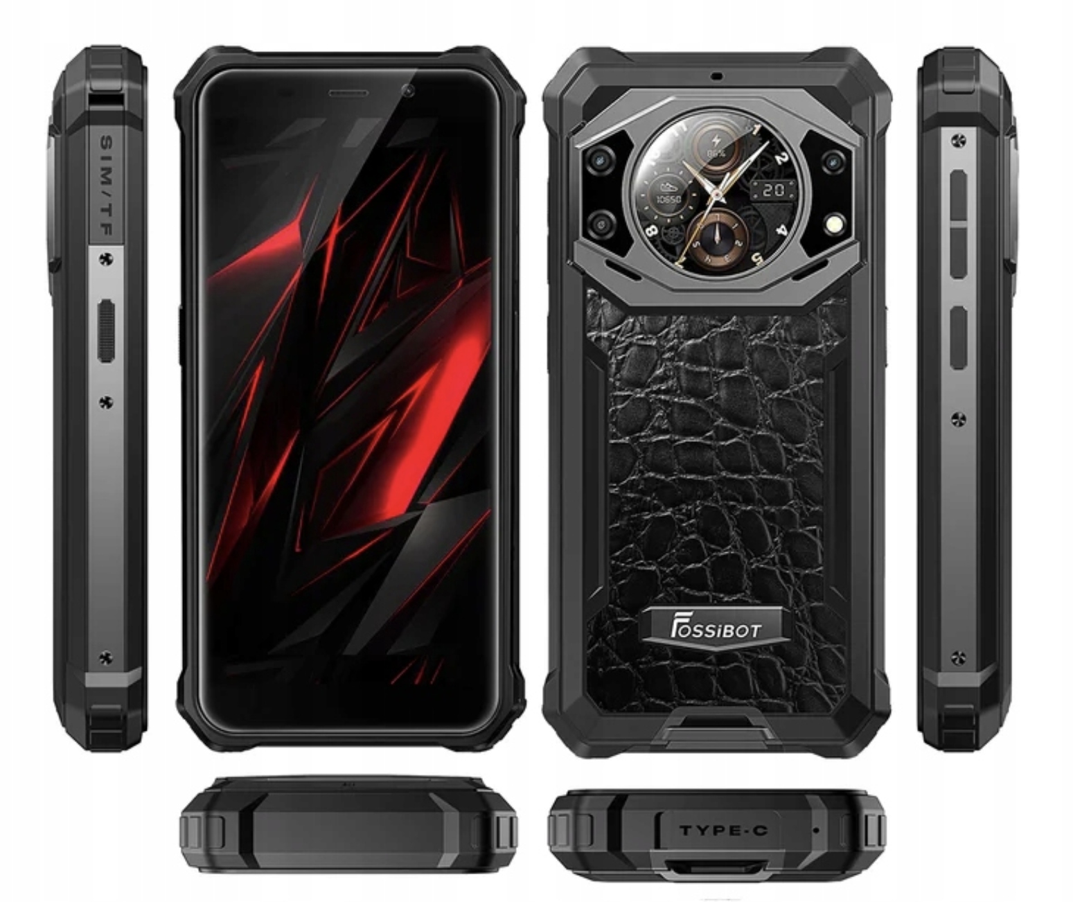 Smartfon pancerny FOSSiBOT F101 Pro 8 Gb 128 Gb 4G (lte) Nfc Czarny Croco