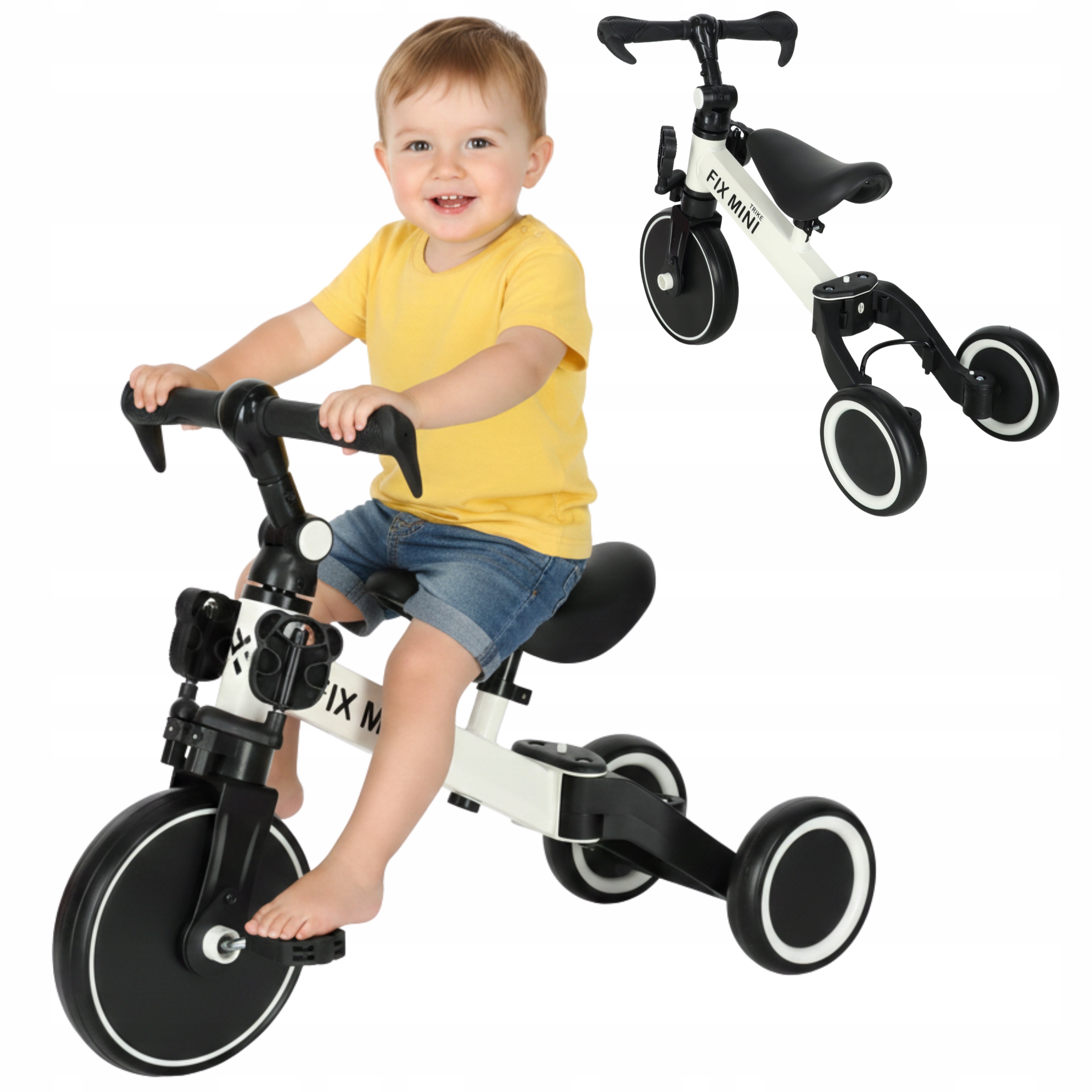 Rowerek Biegowy Trójkołowy 3W1 Rower Z Pedałami Jeździk Dla Dzieci Lekki