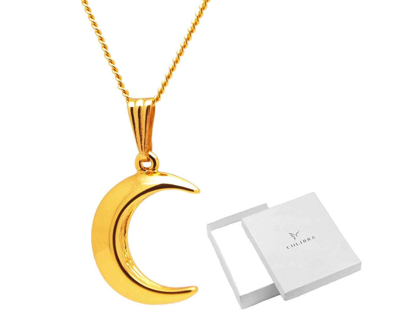 

Łańcuszek Z Księżycem Złoty Naszyjnik Celebrytka