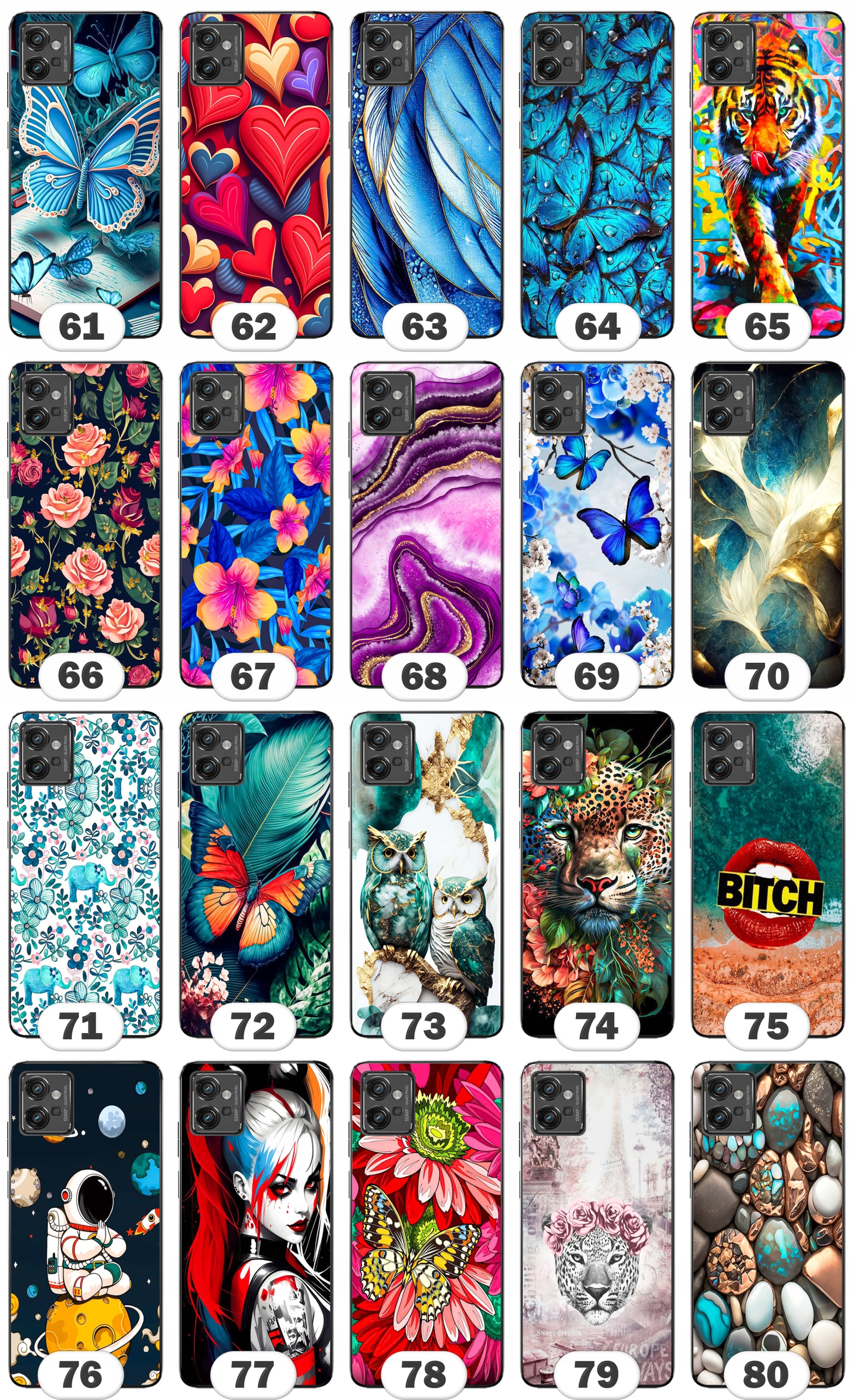 ETUI PLECKI FOTO Case OBUDOWA Pokrowiec WZORY SZKŁO do Motorola Moto G32 Marka Inna