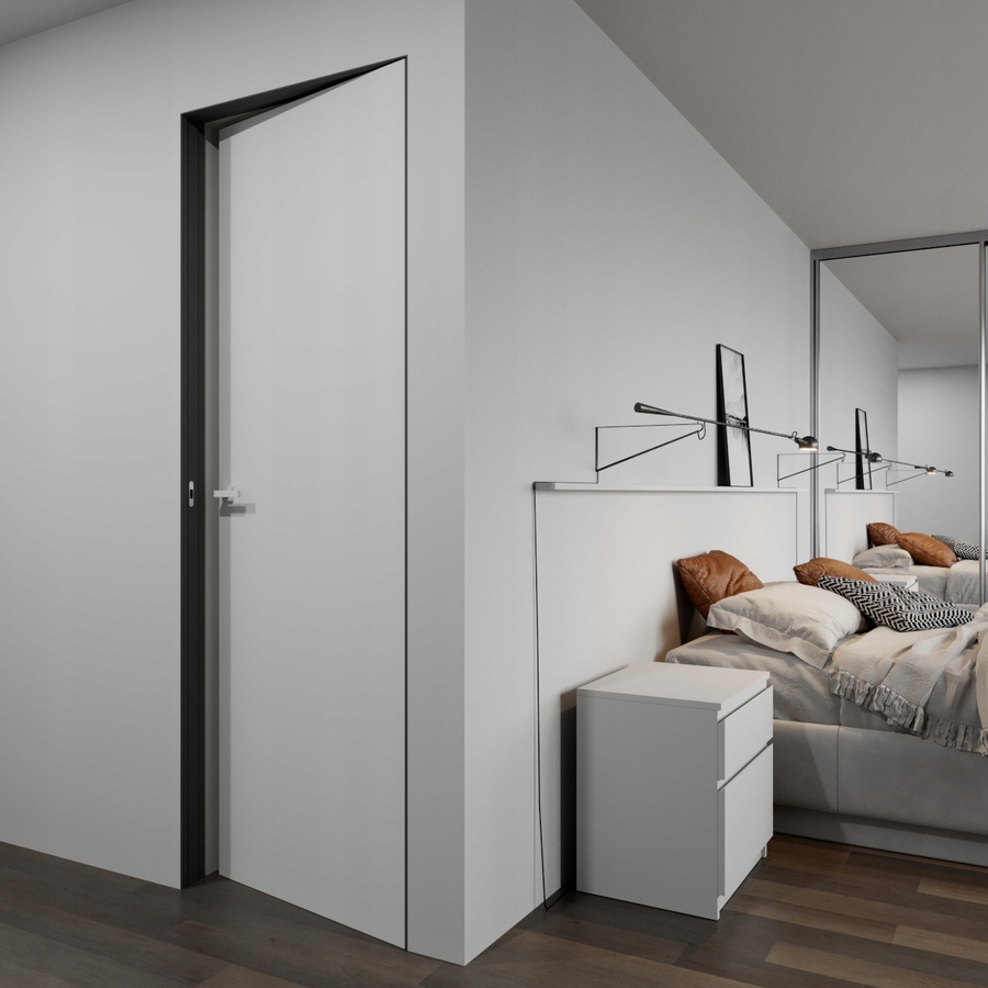 DRZWI UKRYTE NIEWIDOCZNE W ŚCIANIE FUTRYNA Lewe 70 Strona lewe