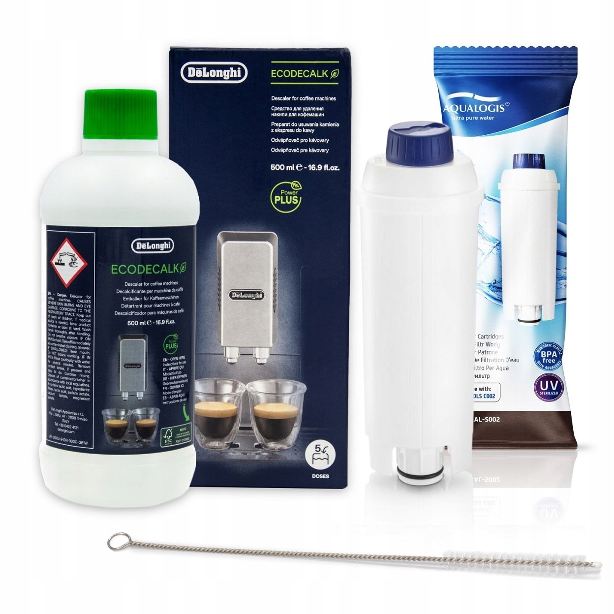 Filtr do kávovaru Delonghi AL-S002 Odvápňovač 500 ml kartáč AQ-434