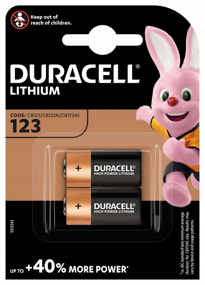

2x Bateria Duracell CR123 DL123 CR123A 123 Photo