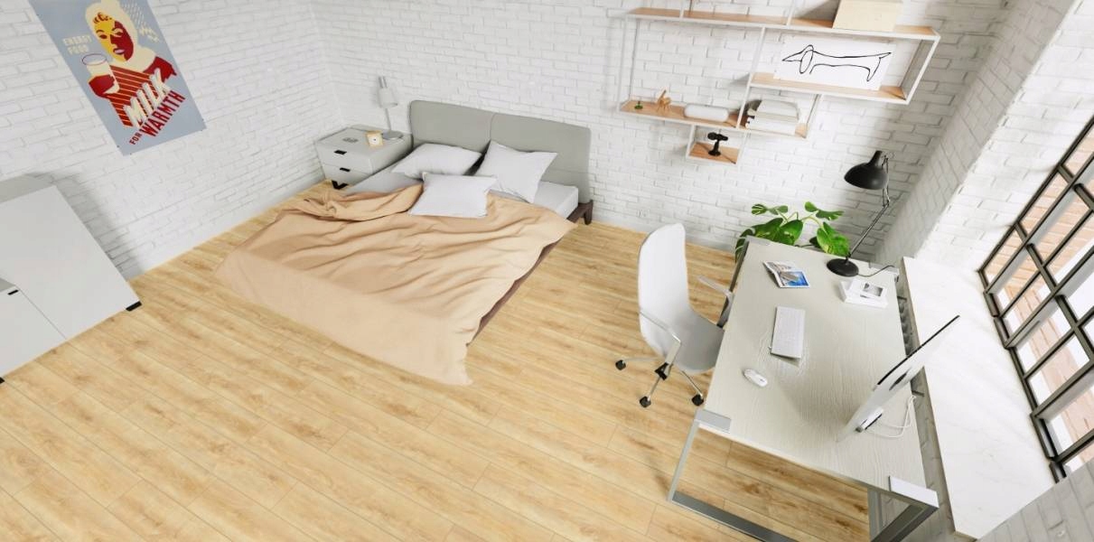 Panele Podłogowe Dąb Vivo Swiss Krono Aurum Wodoodporne AC5 12 mm V4 1.32m2 Kolekcja Symfonia