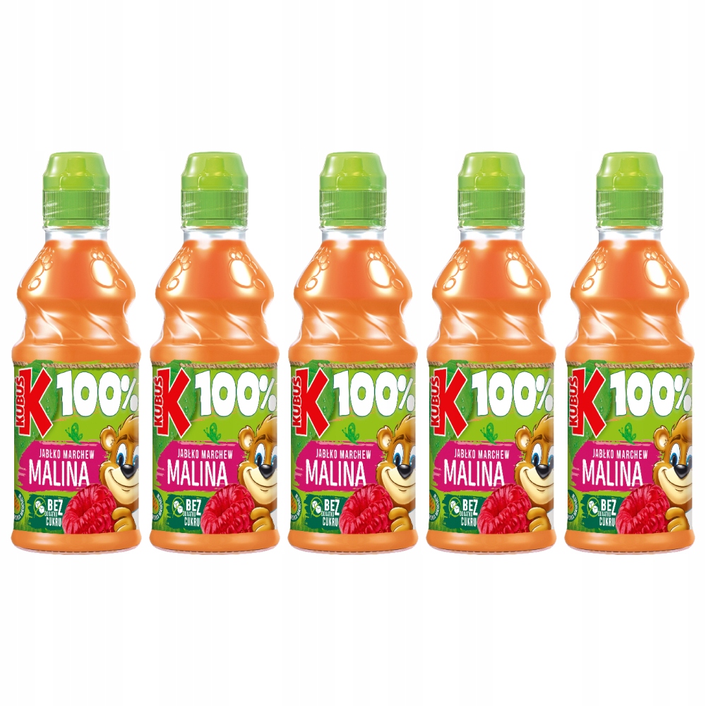 Sok 100% Kubuś Malina marchew jabłko 5x 300ml