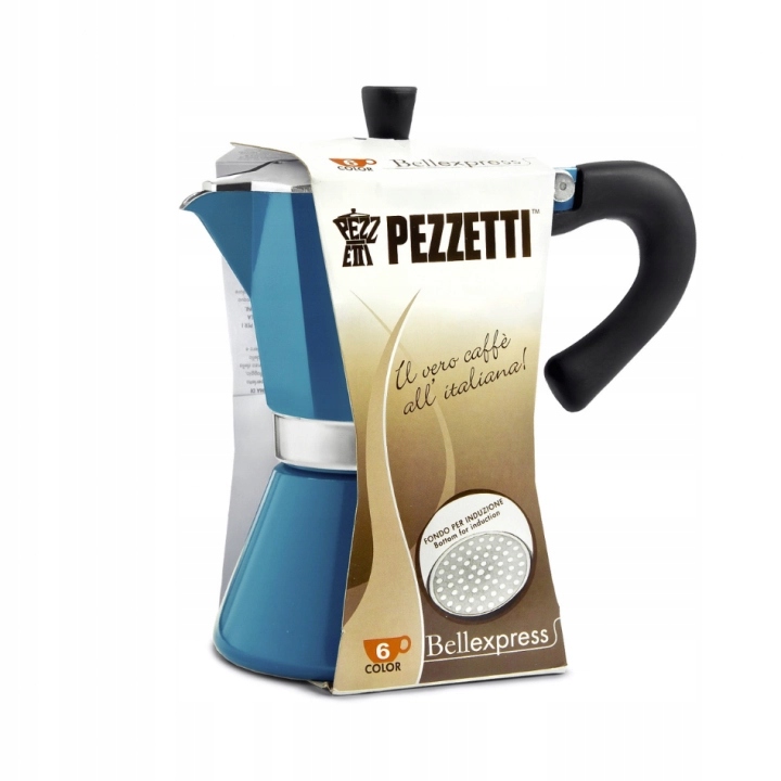 Pezzetti Bellexpress hliníkový kávovar na indukci 6 tz 300 ml mořský