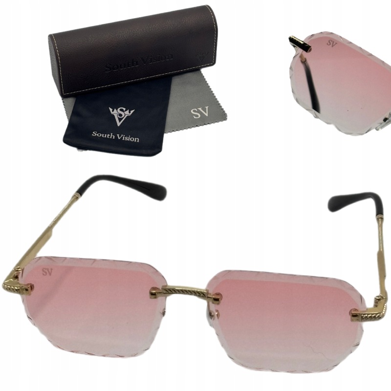 Růžové sluneční brýle Sv unisex UV400 polarizační bez obrouček