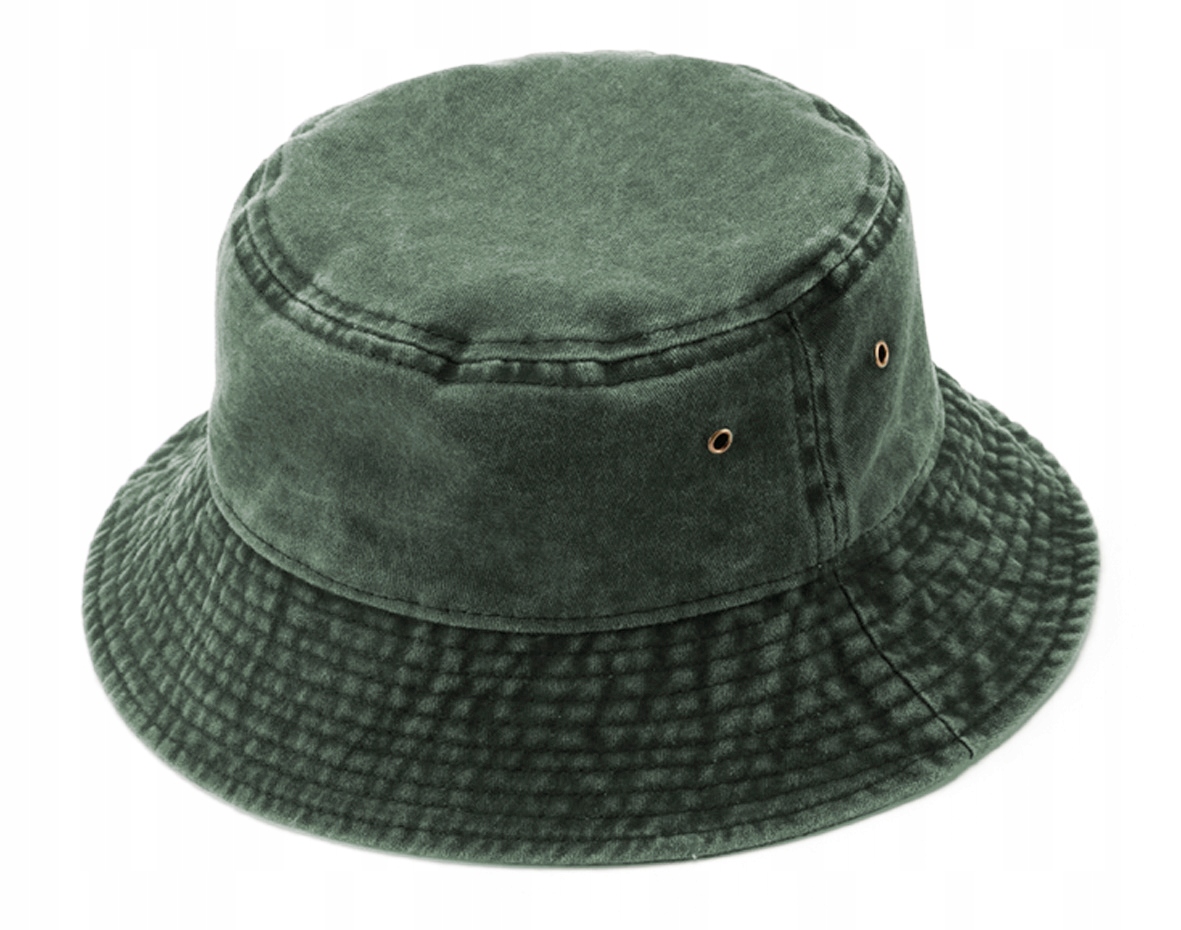 

Letni Kapelusz rybacki vintage Zielony 100%bawełna