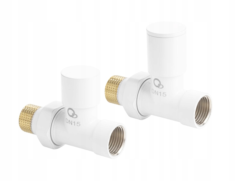 

Zestaw Zaworów Grzejnikowych 1/2 Prosty Biały