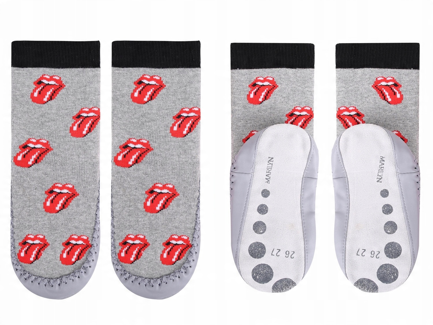 

Skarpetki skórzana podeszwa Home Socks dziewczęce