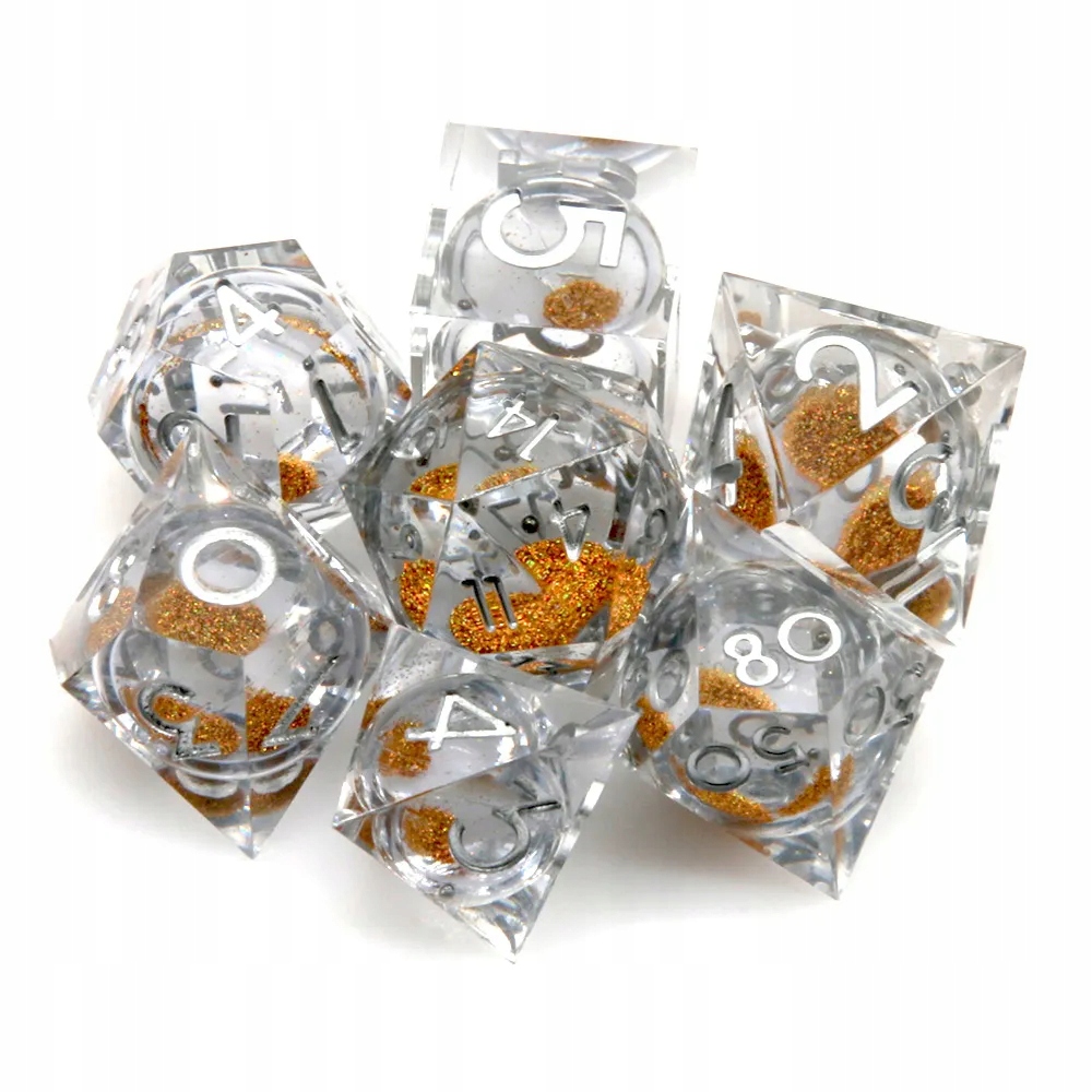 PIACHEM W OCZY ZESTAW 7 PŁYNNYCH KOŚCI RPG Liczba sztuk 7 szt.