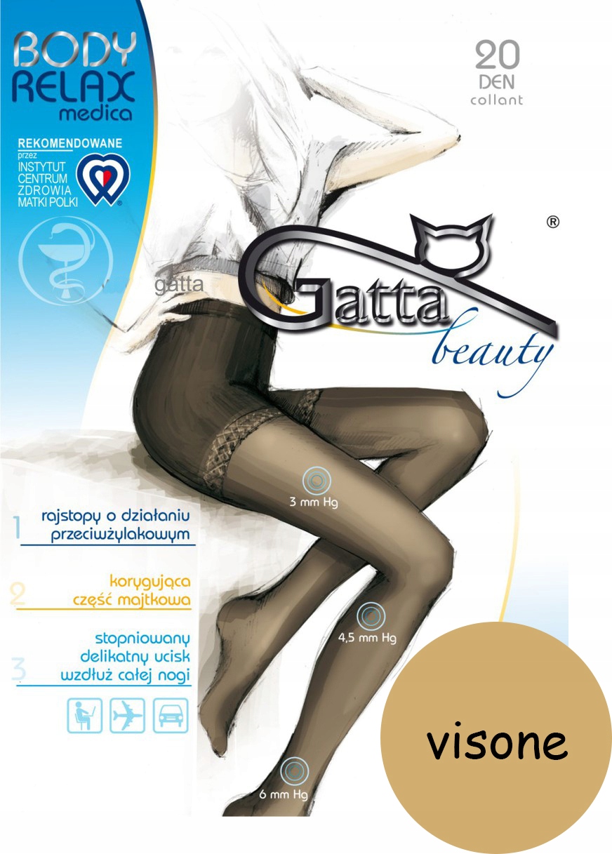 

gatta RELAXmedica 20 Przeciwżylakowe visone 4 L