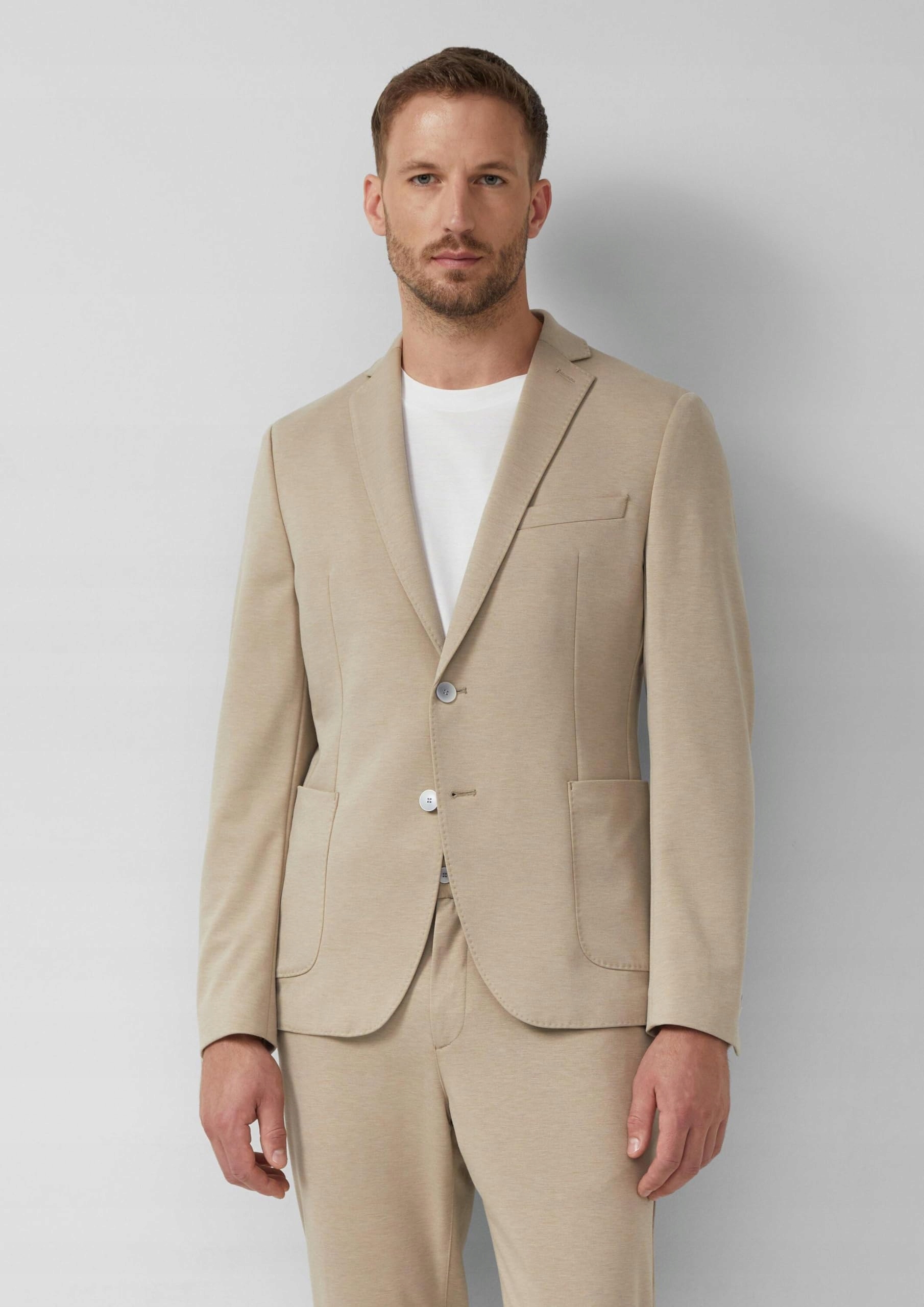 S.oliver Sako Slim Béžové Hladké Elegantní 40 7CA