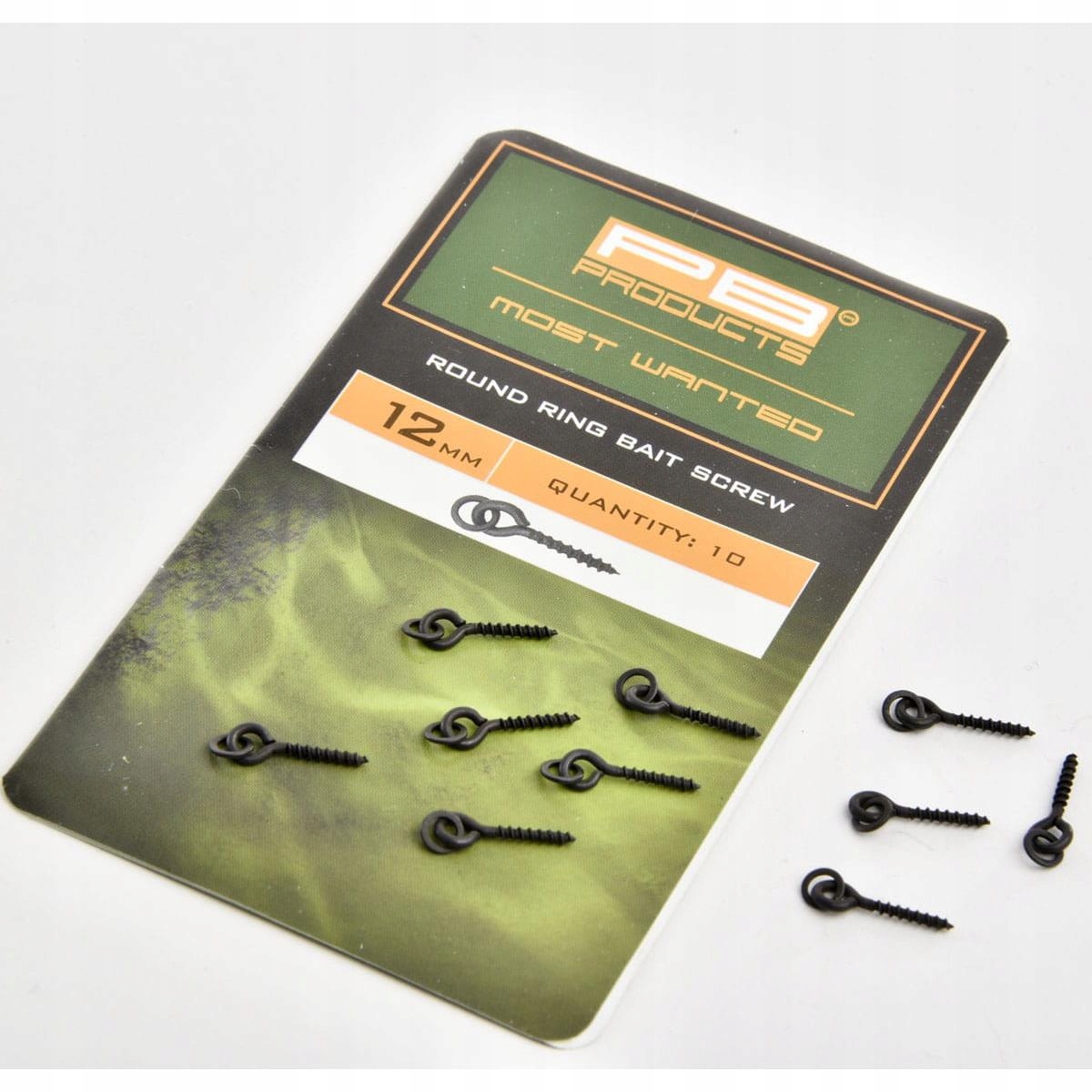 Pb Products Round Ring Bait Screw 12mm 10szt-wkrętka do pop up