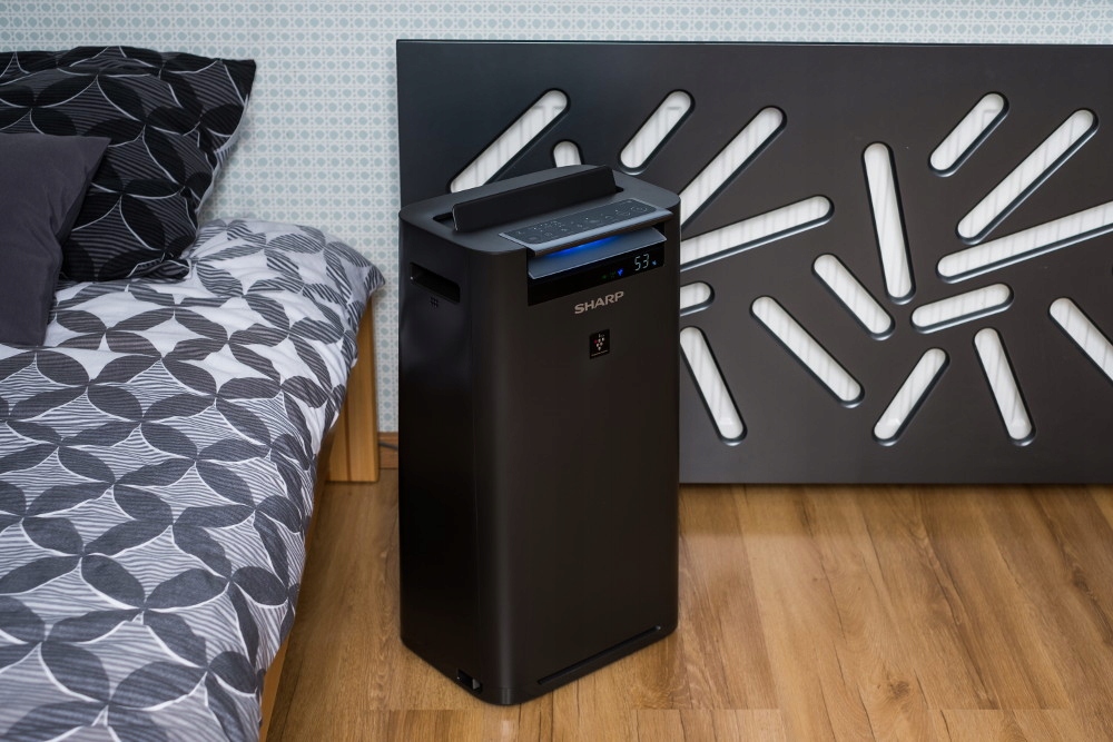 Oczyszczacz powietrza Sharp KC-G50EU-H + nawilżacz Tryby pracy jonizacja nawilżanie wielostopniowe oczyszczanie