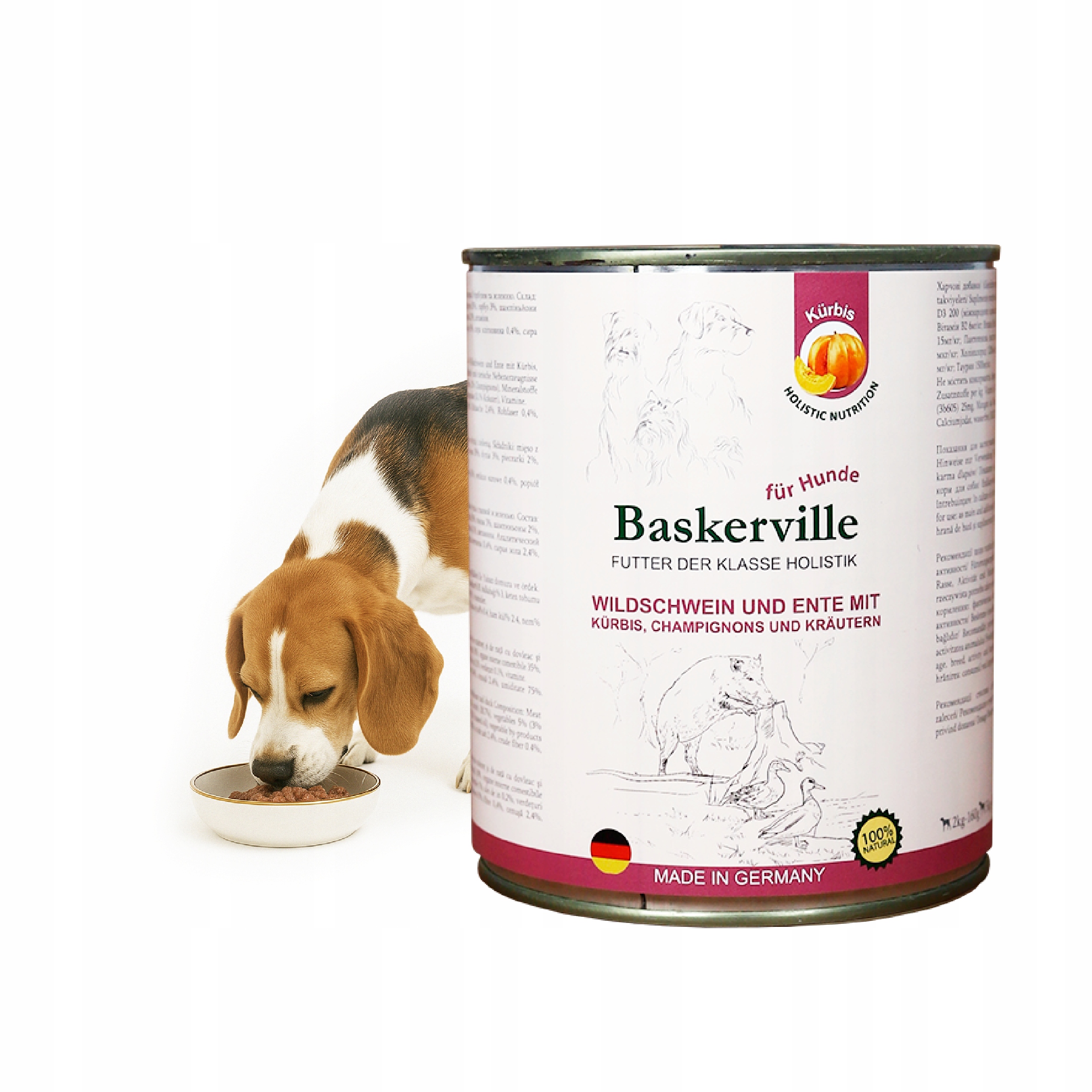 Levně Baskerville Premium vlhké krmivo pro psy Adult Divoká kachna 12x800 g