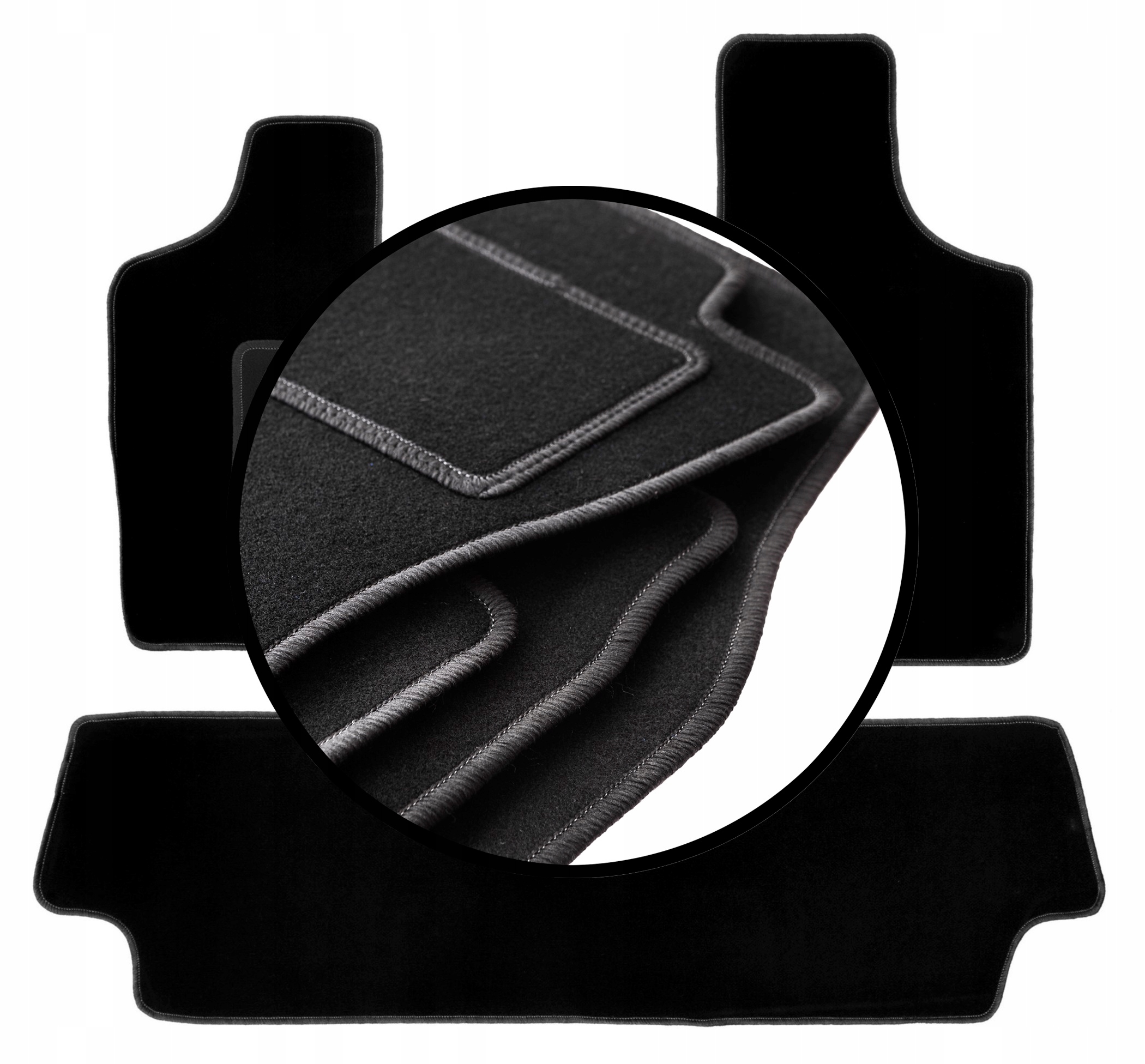 Velúrové koberčeky komplet pre: Chrysler Town&Country IV minivan (2000-2008)