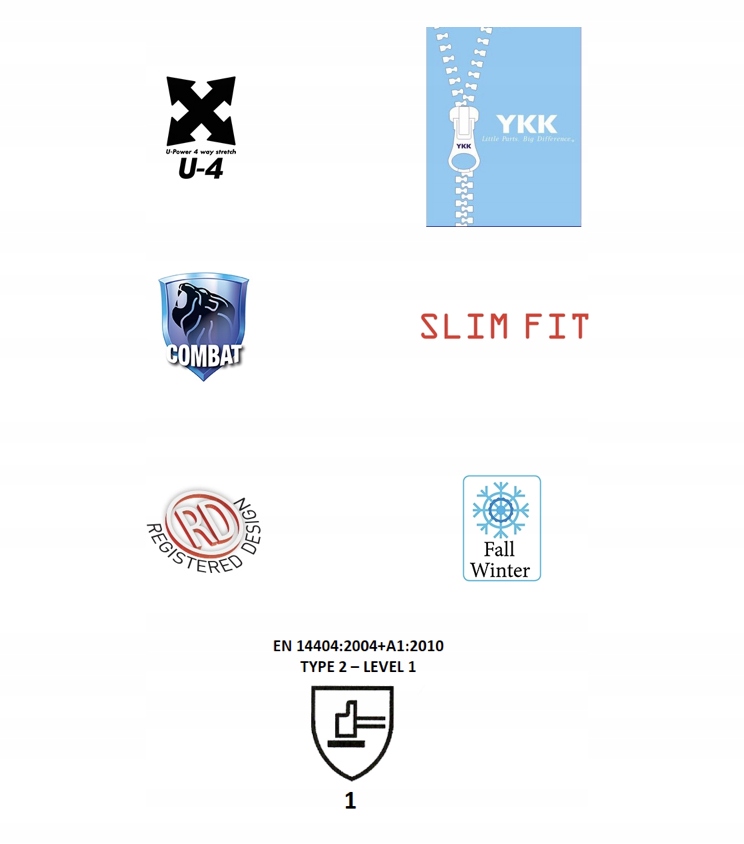 Spodnie robocze U-POWER ATOM GREY Premium r.L Rozmiar L