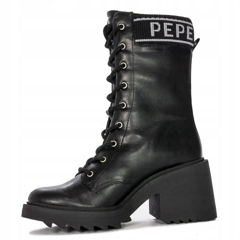 Pepe Jeans Dámské Kotníkové Boty Černé Šněrovací 37 Awf