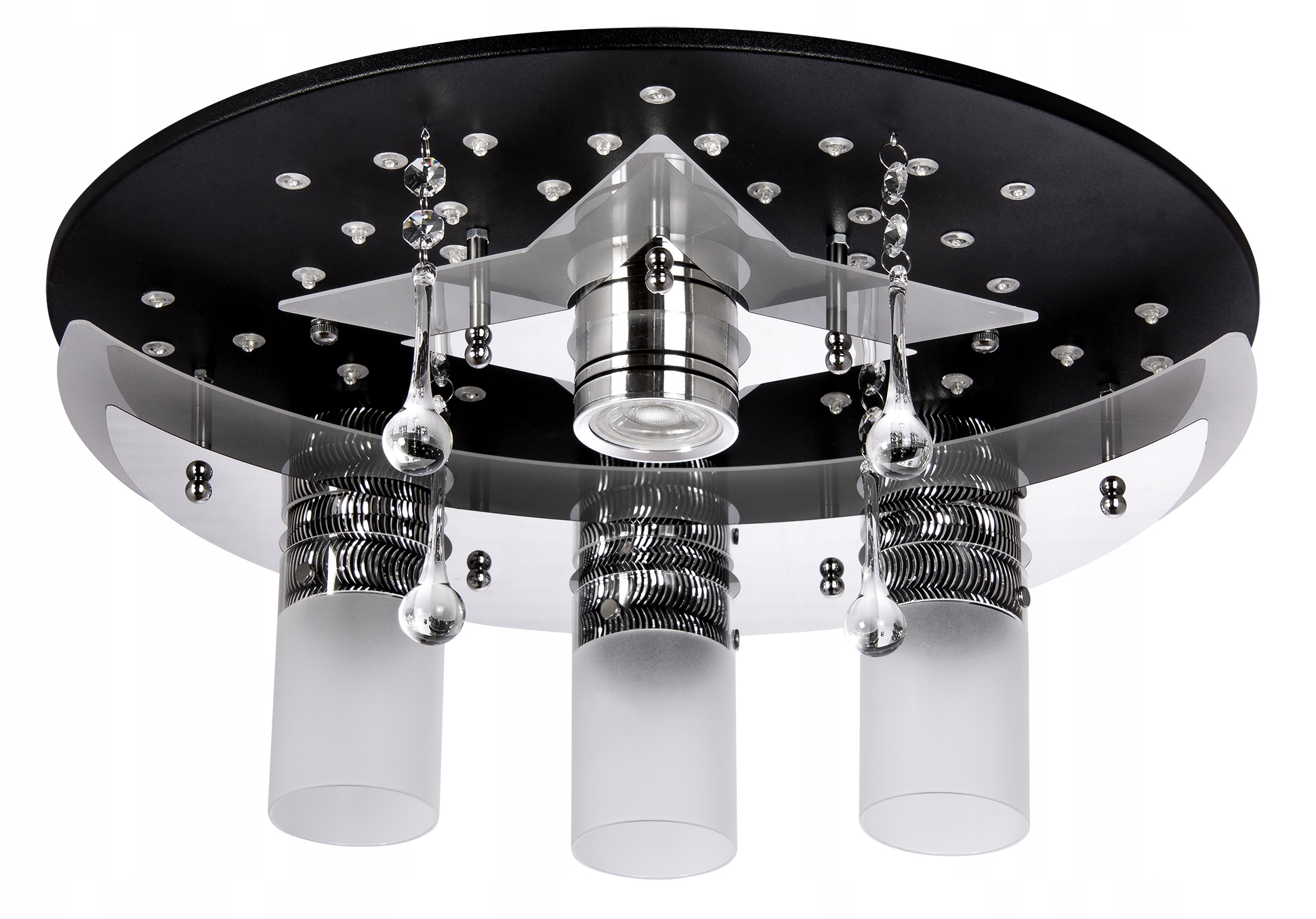 Grafitová lampa P-s 0838/3+1 stropné svietidlo s farebným Led svetlom do spálne