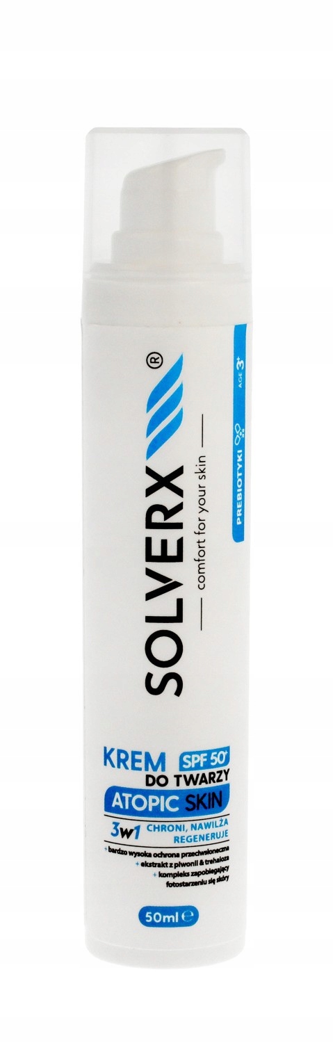 

Solverx Atopic Skin Krem do twarzy 3w1 z SPF50+