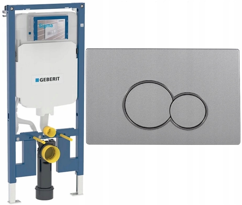 Wc súprava Geberit Slim 8 cm UP720 tlačidlo Simba chróm mat