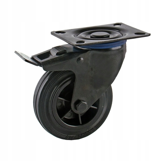 Koło obrotowe 80 mm kółko 60kg z gumy hamulec