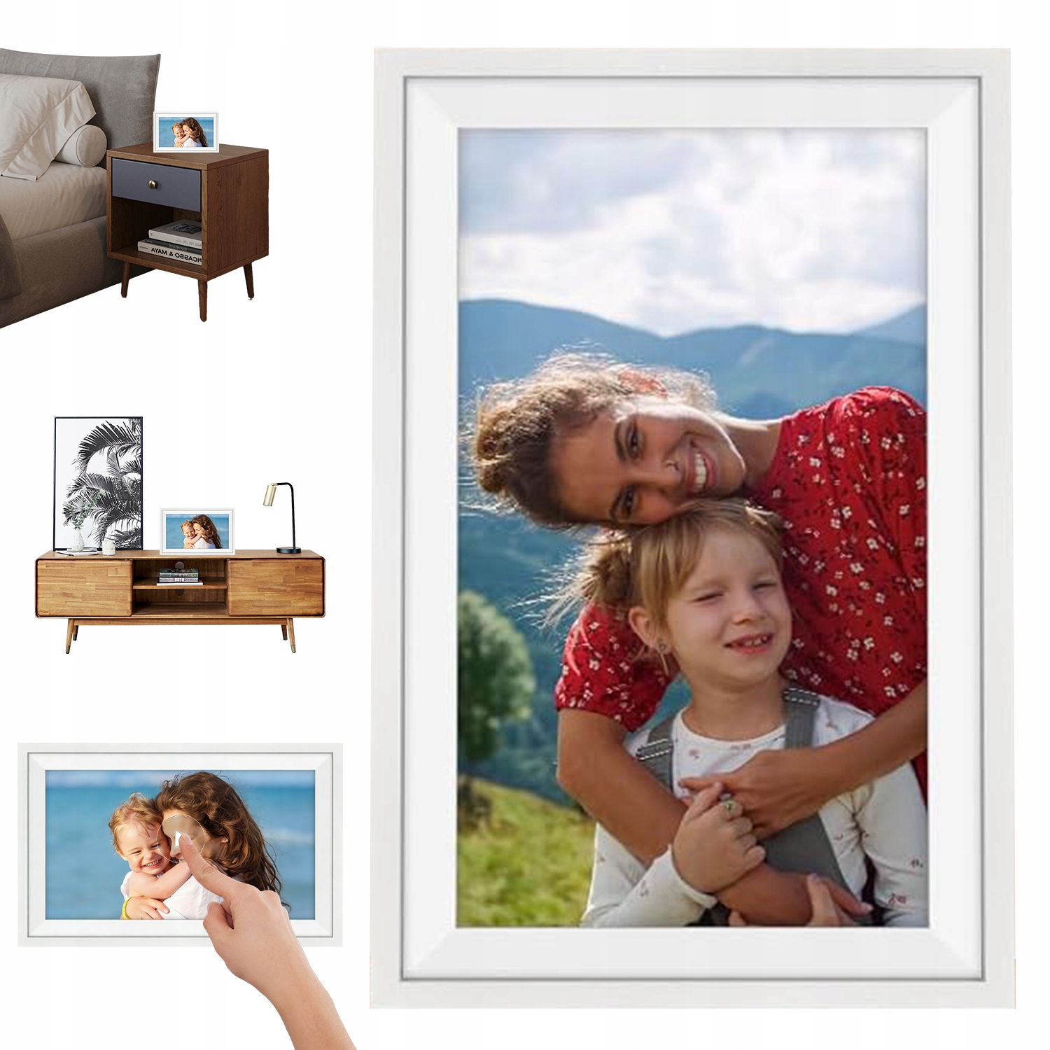 Rámeček Digitální Fotorámeček Na Fotografie 15,6 Palců Frameo Film Vysoká Kvalita