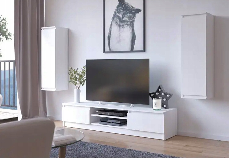 MEBLOŚCIANKA DO SALONU SZAFKA RTV WISZĄCE SZAFKI Montaż meble do samodzielnego montażu