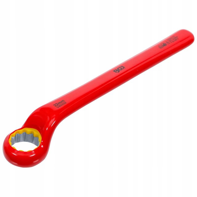 Hluboce ohnutý jednostranný očkový klíč Vde 32 mm, Bgs 72032