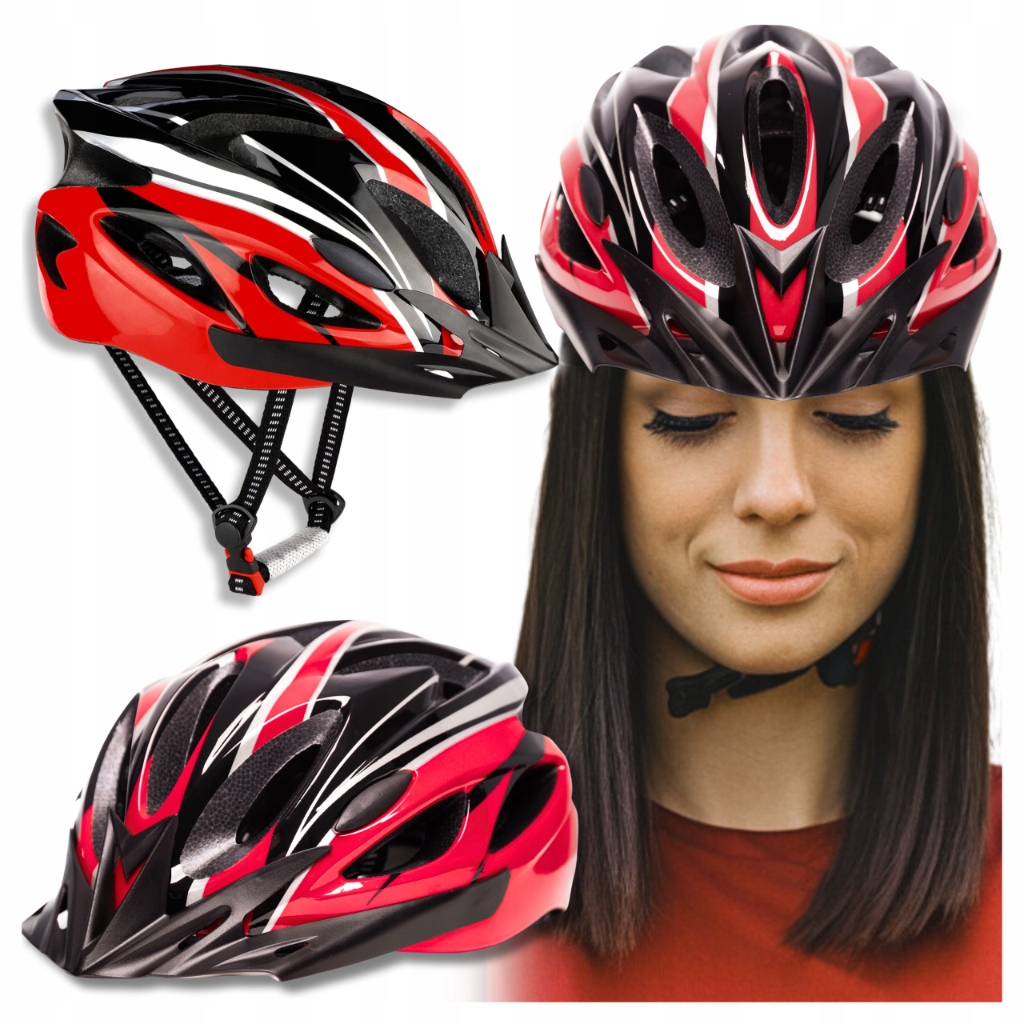 Kask Rowerowy Damski na Rower Rolki Hulajnogę Deskę Szosowy MTB Regulowany