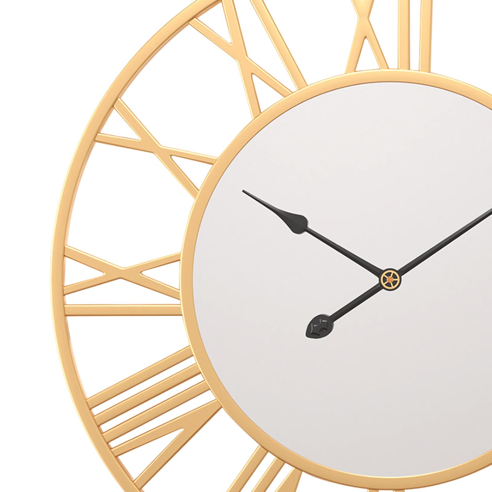 Cichy zegar wiszący 12H Wyświetlacz Bateria Złota EAN (GTIN) 6942742024194