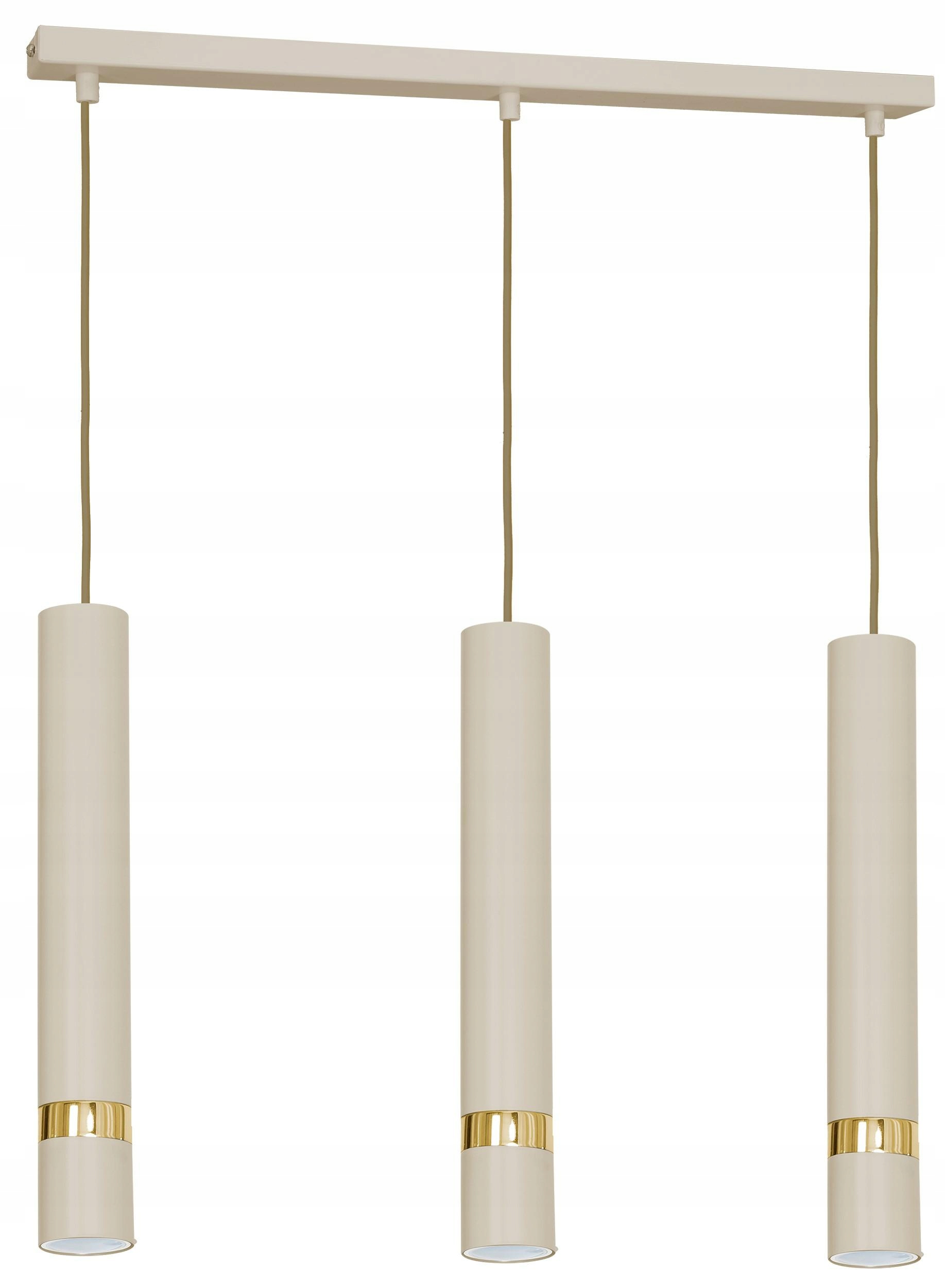 Závesná lampa Reno Béžová Zlatá 3xGU10 stropné trubice béžové zlaté doplnky