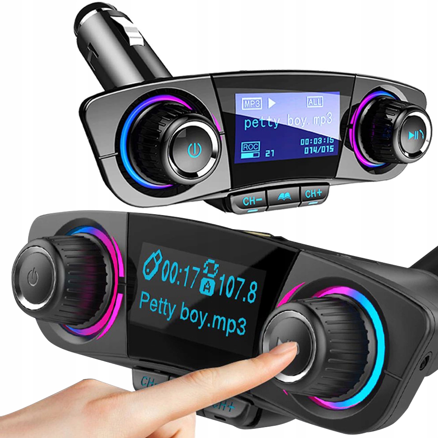 

Transmiter Fm Bluetooth 5.0 Usb Wielofunkcyjny 8w1