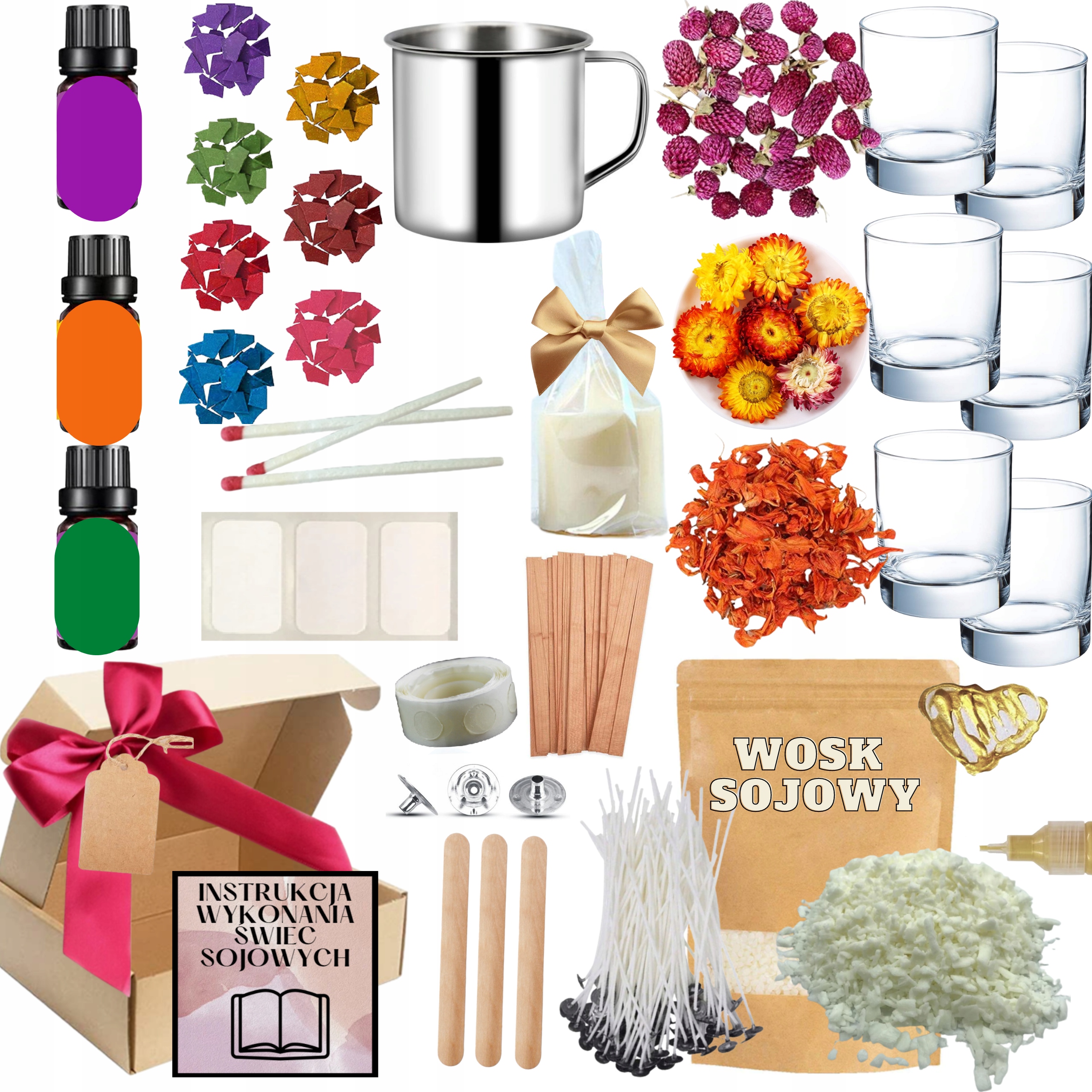 

Zestaw Do Wyrobu Świec Sojowych Diy wosk eko