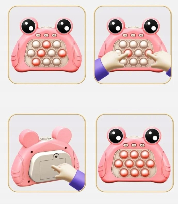 GRA POP IT ANTYSTRESOWA ZRĘCZNOŚCIOWA ZABAWKA ŻABA DLA DZIECI PINK Producent bez marki