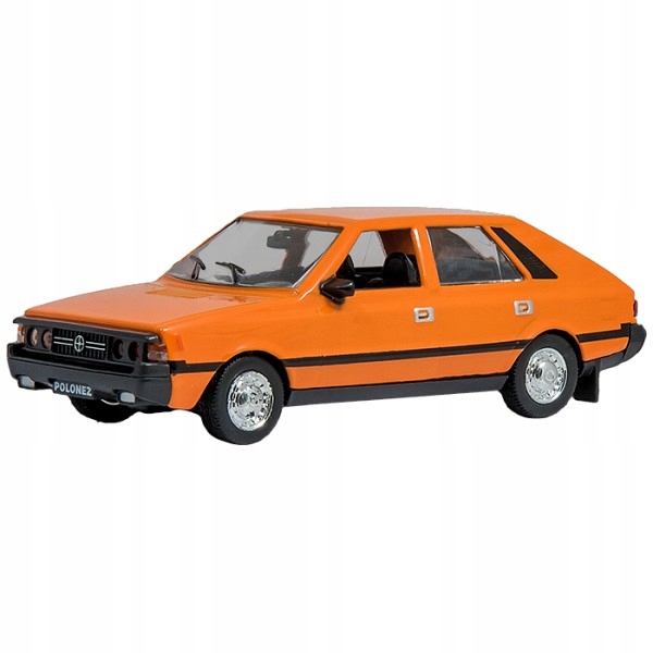 DAFFI MODEL POLONEZ FSO PRL POMARAŃCZOWY METALOWY KOLEKCJA PRL 1:43