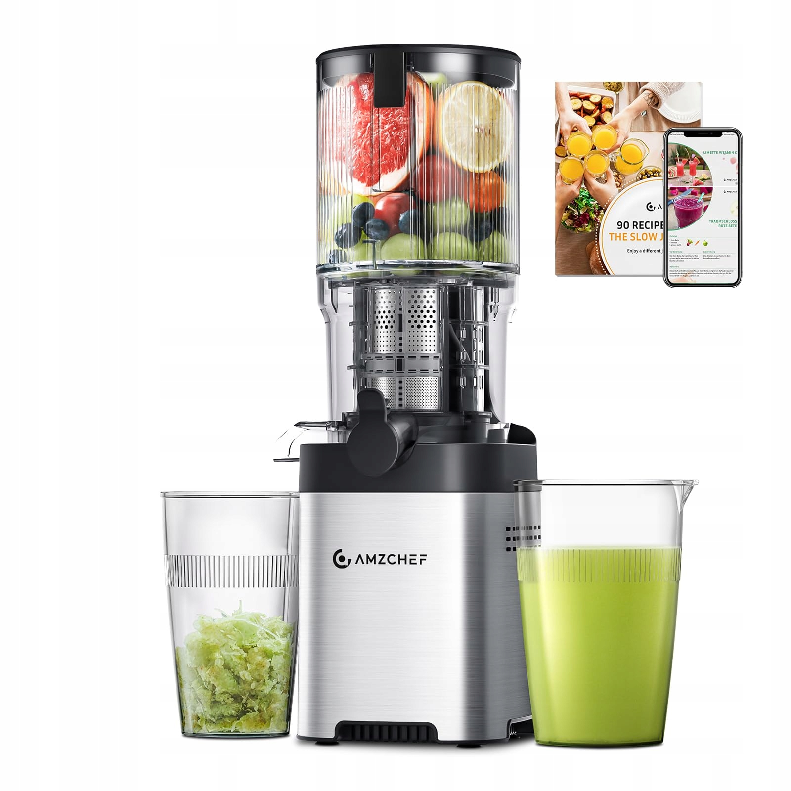 Vertikálny pomalý odšťavovač Amzchef ZM1902B 180 W